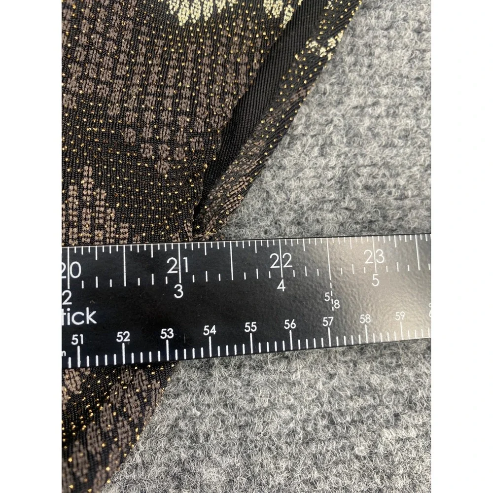 J.R. Nites Carol Lin Metallic Chevron Blouson Dress Womens 18 Brown Gold Party